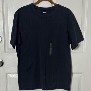 Uniqlo Men’s Dark Gray Crew Neck Short Sleeve Tee T-Shirt 100% Cotton Size M